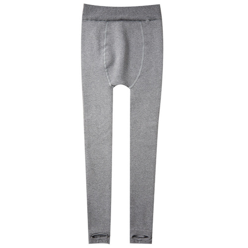 Women's Thick and Warm Leggings for Autumn and Winter, Fitted with Fleece, Heavily Padded, Size M, Suitable for 200 Pounds, Rich Lady's One-Piece Warm Cotton Pants, Ankle Length