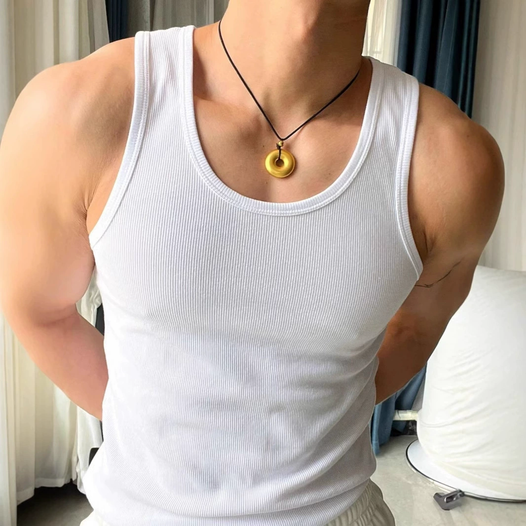 Летняя потная эластичная без рукавов жилет в форме формы для бега Спортивный бег Мужская фитнес на тренировке одежды плечи