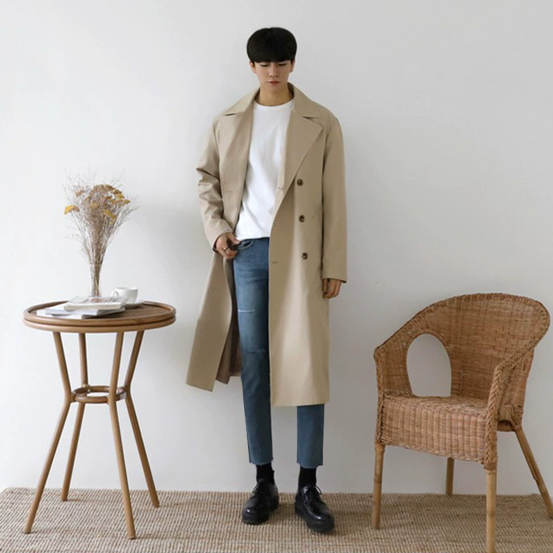 Thin trend demi-season trench coat, Korean style
