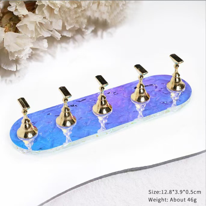 Manicure acrílico base base base de manicure aurora fantasía color gradiente onda larga manicure exhibición marco de manicure piezas de ajedrez manicure