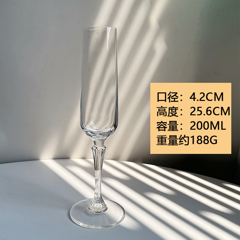 Vaso de champán de alto valor Vaso de diamante creativo Vaso de cristal de lujo ligero Vaso de cóctel Vaso de burbujas