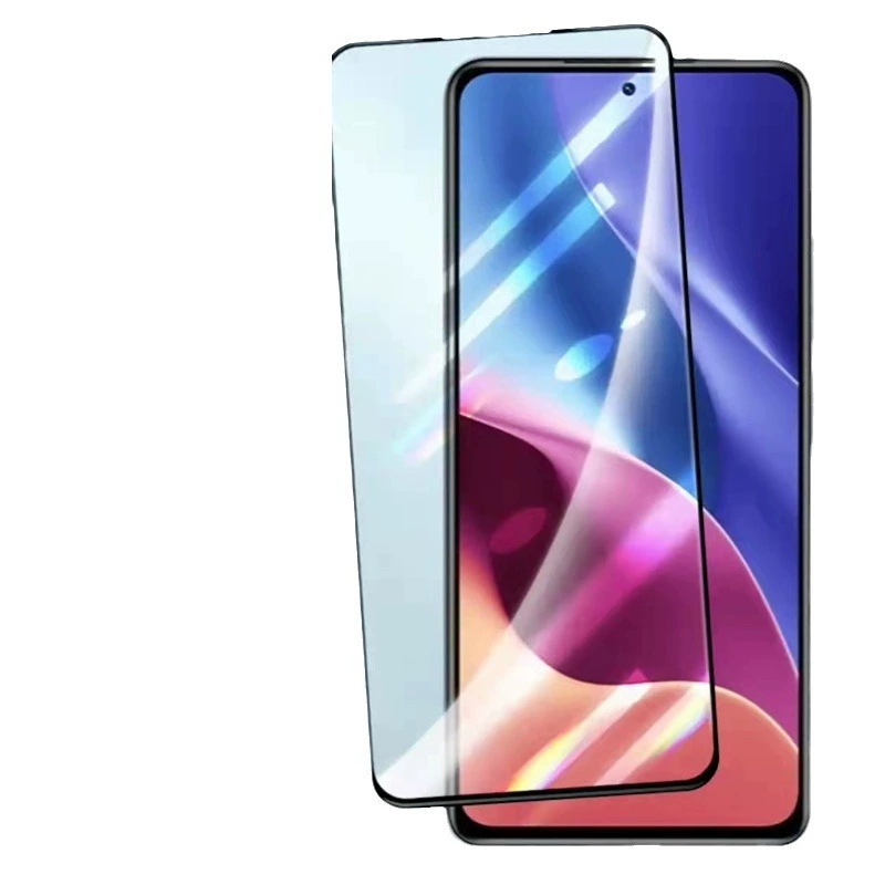 Подходит для Redmi K40 закалённая плёнка K40 Pro полноэкранная K50 полная комплектация большой дугообразный кант противоударная белая кромка плёнка для телефона