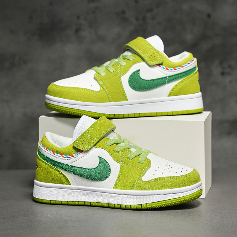 Authentic Putian Kids' Aj Children's Shoes That Make Noise When Rubbed, Dunk Sneakers for Elementary School Boys, Sports Shoes for Girls and Middle School Kids