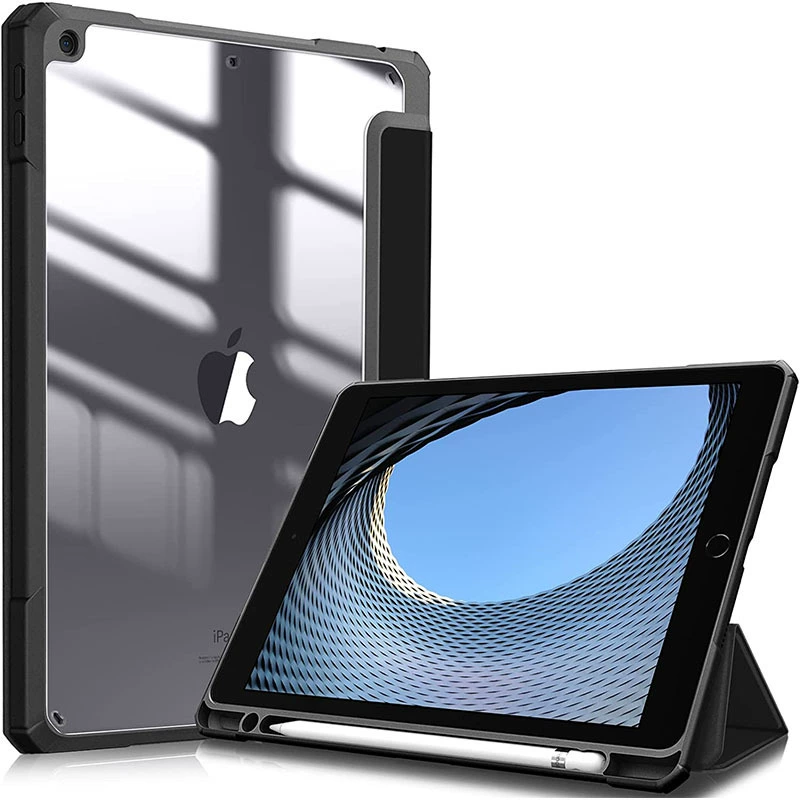 Чехол-планшет для iPad 10.2, прозрачная задняя панель, мягкие края, защитный чехол (скидка 30%)