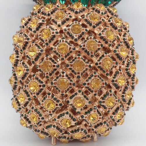 Pineapple diamond dinner bag fruit party banquet full diamond clutch bag cross-border new rhinestone women's bag clutch