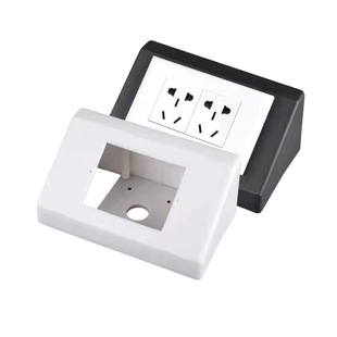 Laboratory PP power socket box operating table PVC plastic bottom box bevel island triangular slot box