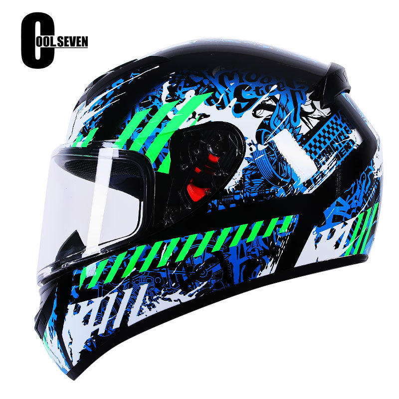 Casco de motocicleta Casco de motocicleta Casco completo para hombres y mujeres Four Seasons Fábrica general Comercio exterior Casco de seguridad DOT Estándar nacional Clase A Certificación 3C
