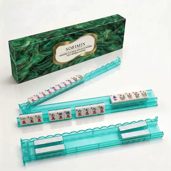 Amazon's best-selling new American-style mahjong pusher 20inch multi-color multifunctional non-slip wavy pattern pusher in a color box