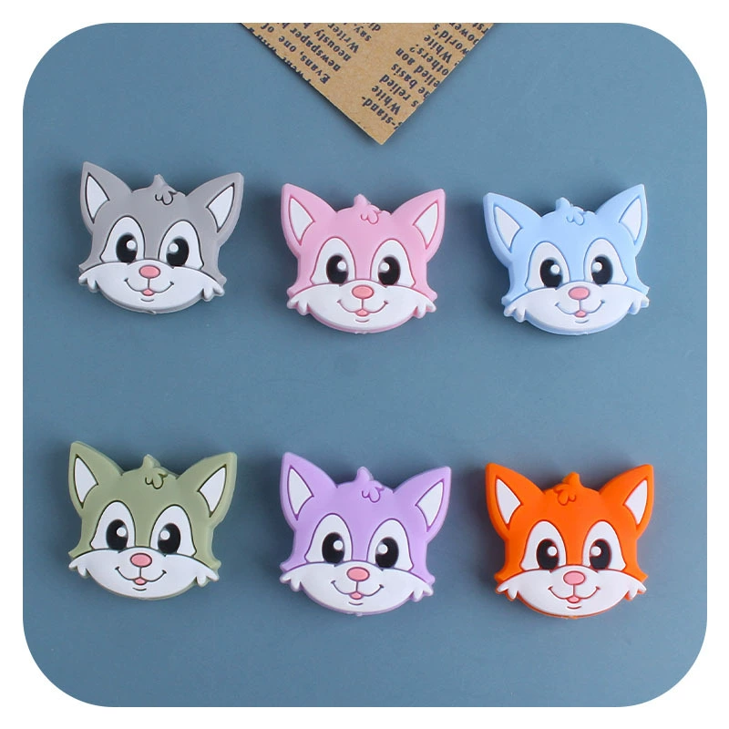Creative children's cartoon silicone pacifier for new born with animals, teether for correct bite, bracelet, accessories, handmade