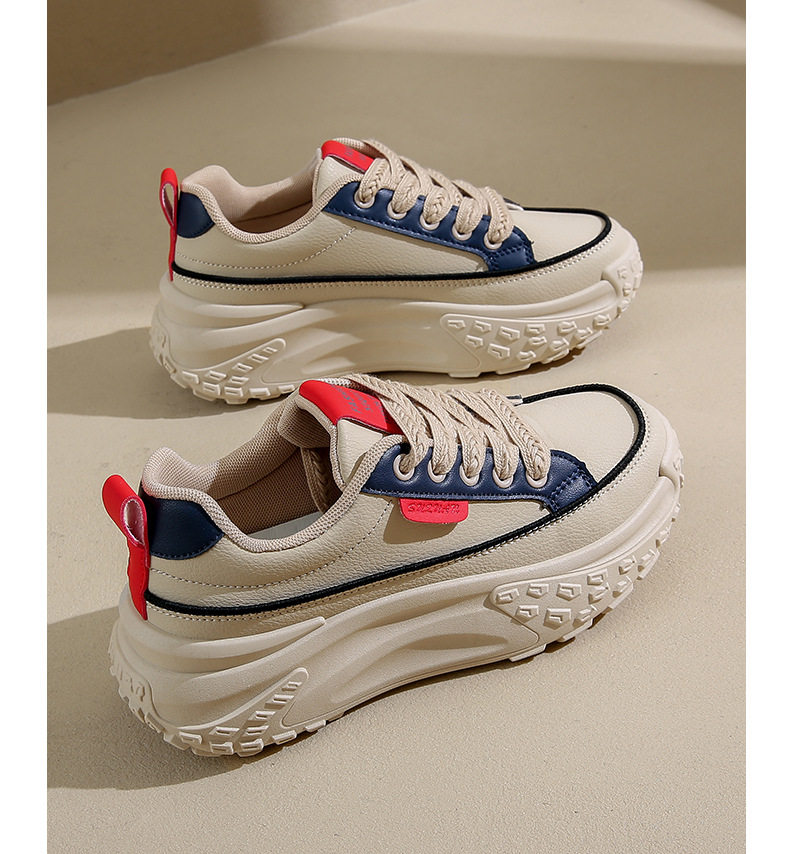 Giày sneaker nữ đế dày phong cách retro, giày thể thao nhẹ nhàng chạy bộ đi bộ — K6710 màu kaki, K6710 màu xanh dương chi tiết 16