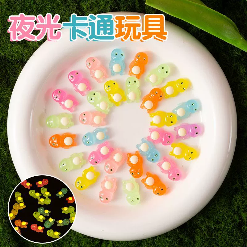 Светящийся маленький молочный дракон яйцо яйцо смола фитинги родители-дети diy мини-игрушки мультфильм лед яйца мороженое