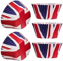 英国国旗纸杯蛋糕盒烘焙杯松饼蛋糕英国女王铂金禧餐桌食品装饰品