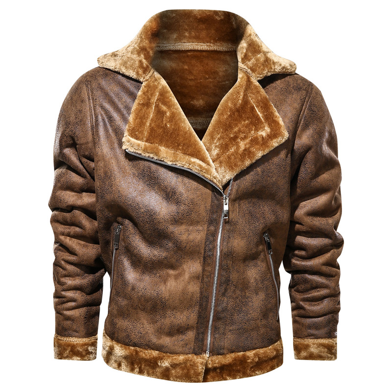 Men's Cotton Jacket Regular Fit With Pockets In Brown_voghion.com