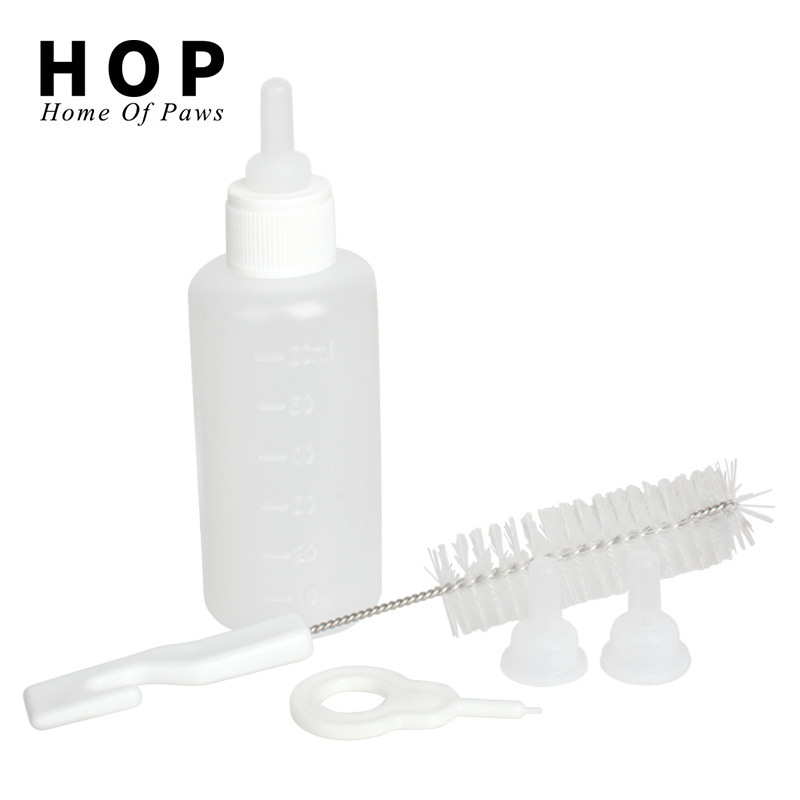 Set de biberones para alimentar perros y gatos, dispositivo universal para alimentar gatitos y cachorros, tetina de silicona con cepillo para biberones, biberones al por mayor
