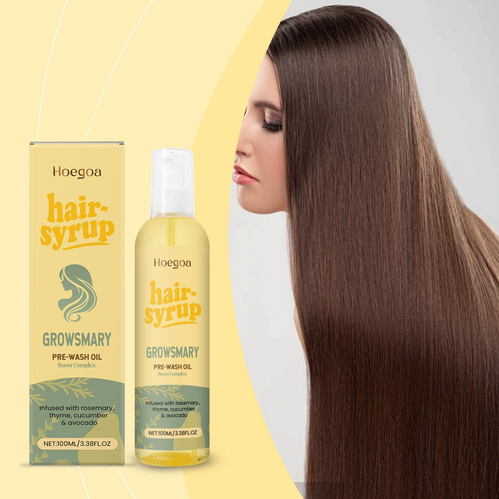 HOEGOA Розмариновое масло перед шампунем питает кожу головы, уход за волосами, гладкие волосы, увлажняющее питательное масло для ухода за волосами