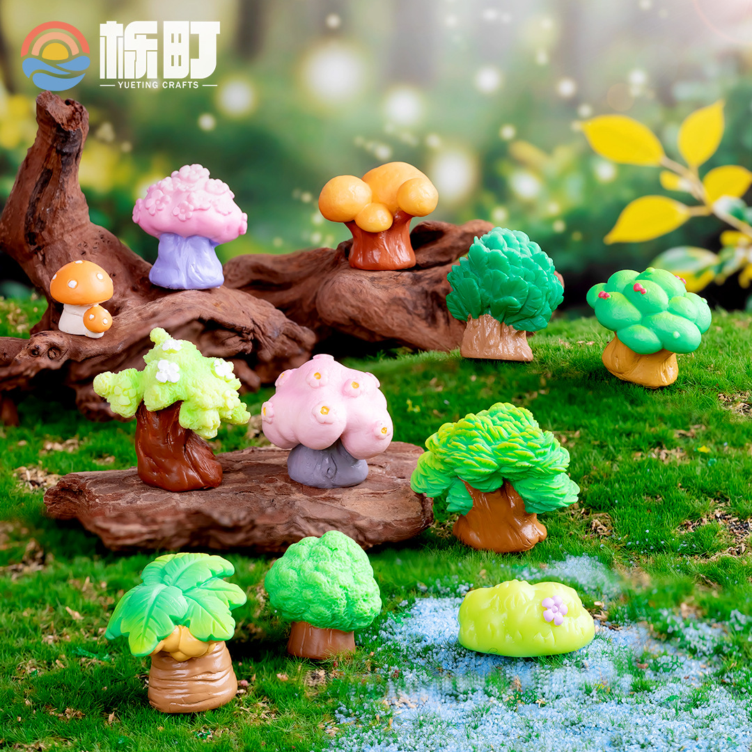 微景观创意卡通mini小树摆件高级感小众生态瓶造场景装饰品小摆件