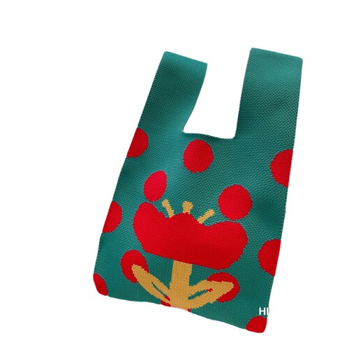 Women's Korean-style niche design cute cartoon knit shoulder bag, suitable for students to go out, large capacity crossbody bag