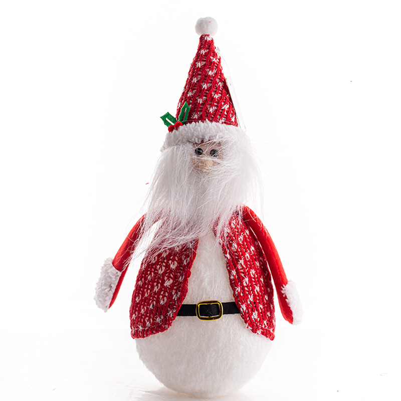 ARTISTRY TRANSIERO Nueva versión Q de luz LED Santa Claus muñeca botón batería regalo muñeco de nieve divertido pequeño adorno