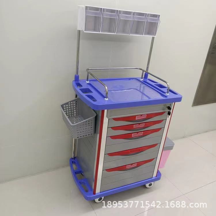 医用abs抢救车急救车多功能送药推车护理护士输液治疗换药器械车