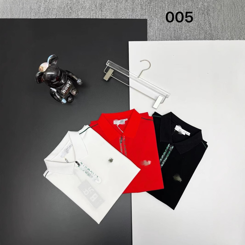 Fish Polo Shirt Men's 2025 New Pure Cotton Lapel Top Business Casual Short Sleeve T-Shirt