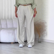 2025秋冬亚马逊跨境外贸新款女装时尚休闲气质舒适宽松百搭阔腿裤