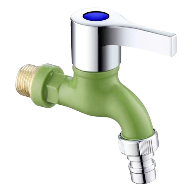 Оптовая пластиковый PPR кран с железным покрытием Медная проволока цвет зубов кран Стиральная машина Швабра бассейн быстро открытый кран