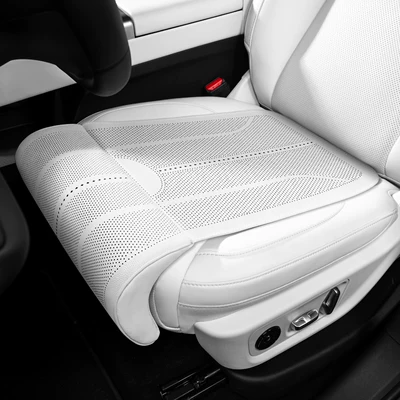 Universal seat cover and cushion, integrated perforated breathable foot - ideal-whiteintegrated-leg-rest-and-seat-cushion-single-pack-406210