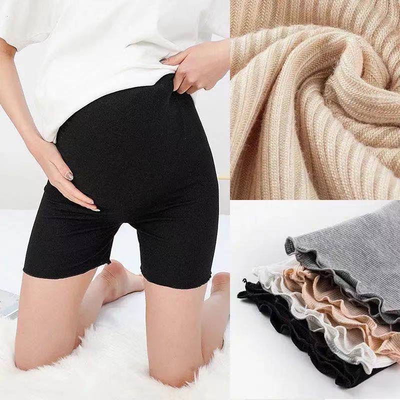 【Y003】Recalling the Black Cat Pregnant Women's Three-Pocket Women's Non-Slip Modale Leggings Safety Shorts