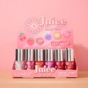 Hudamoji Sweet Fruit Pulp Lip Oil Naturally Moisturizing Daily Care Primer Fading Lip Lines Cross-Border Makeup Wholesale