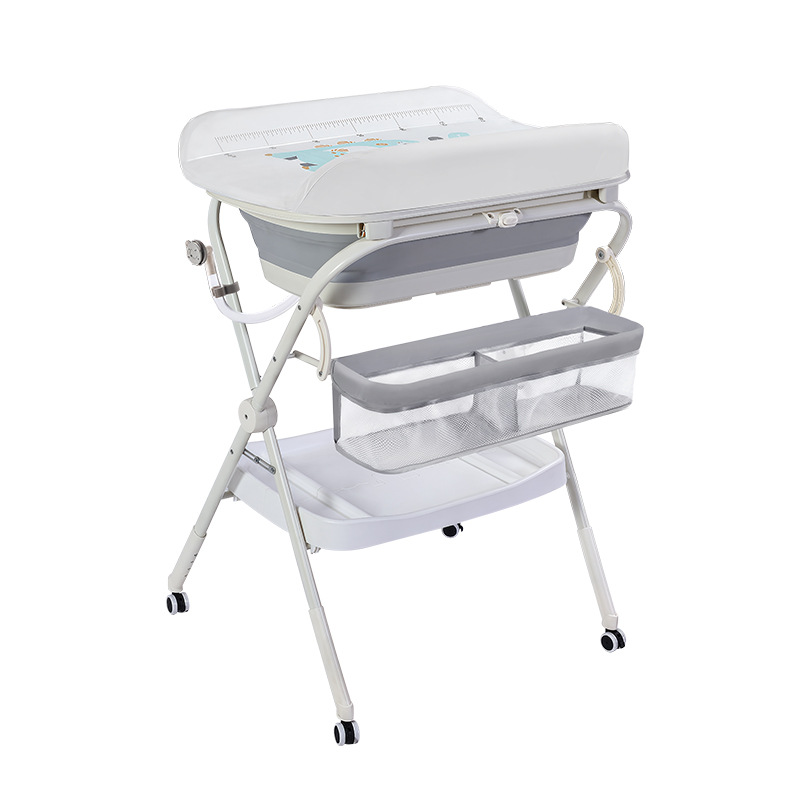Mesa de pañales para bebés 3 - en - 1, mesa de lavado para bebés recién nacidos, mesa de enfermería, mesa de baño móvil para bebés al por mayor image 3