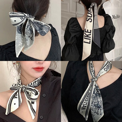 装飾的な女性のロングシルクスカーフジュエリーリボンバッグ韓国スタイルの春と夏のお土産多機能シルクスカーフギフトボックス卸売