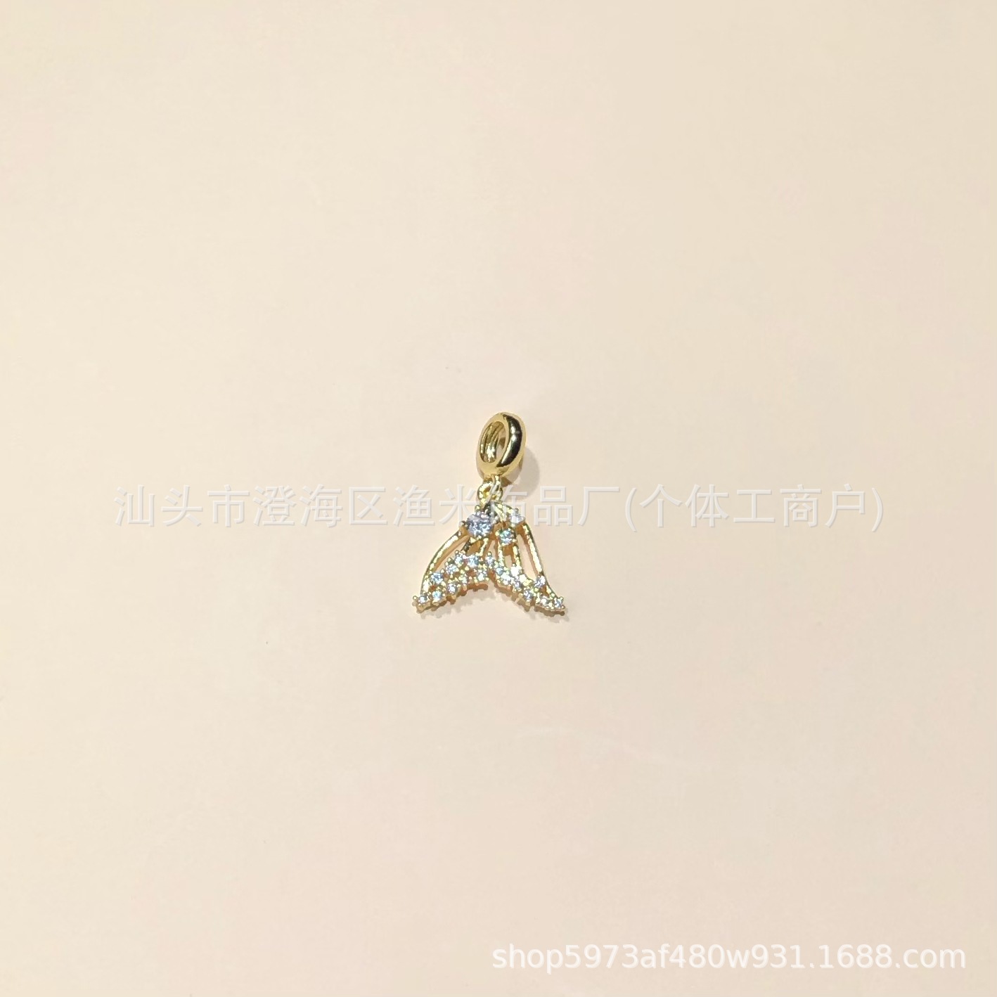 14K Gold-Filled Micro-Paved Zircon Butterfly Tassel Bead Crystal Bracelet Necklace DIY Handmade Accessories Pendant
