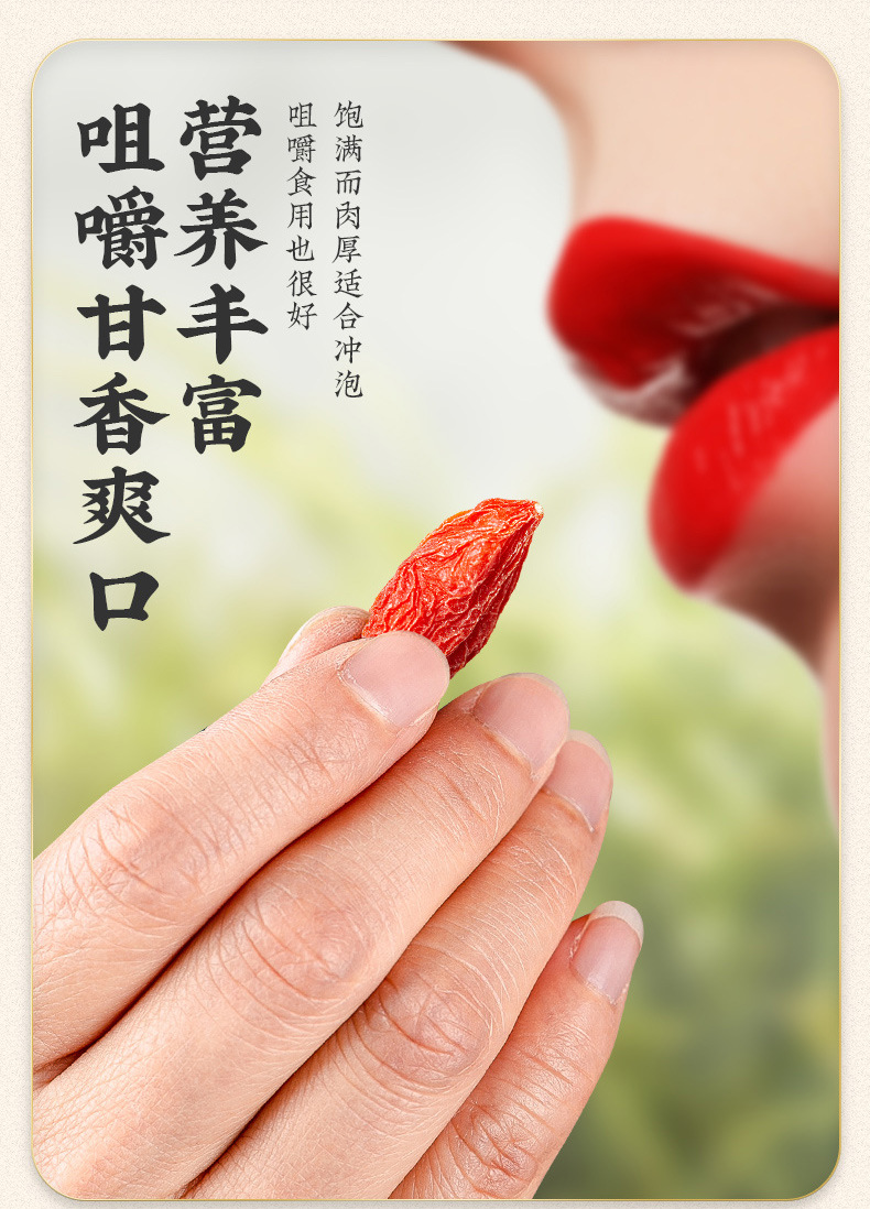 Goji Berries Ningxia Zhongning Large Grade 500g Sun Dried Red Wolfberry for Tea Soup and Soaking preparation