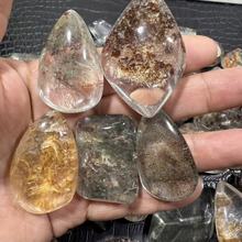 天然彩幽灵四季幽灵原石原矿水晶裸石吊坠 厂家直供