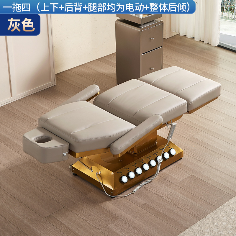 Cama de masaje y tatuaje de venta directa de fábrica, cama plegable, especial para salón de belleza, cuidado corporal, totalmente automática, ajustable, eléctrica.