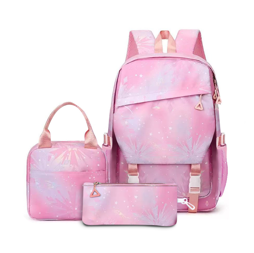 Mochila escolar para estudiantes al por mayor transfronteriza de gran capacidad mochila para niños impresión ocio mochila al aire libre bolsa de almuerzo bolsa de lápices