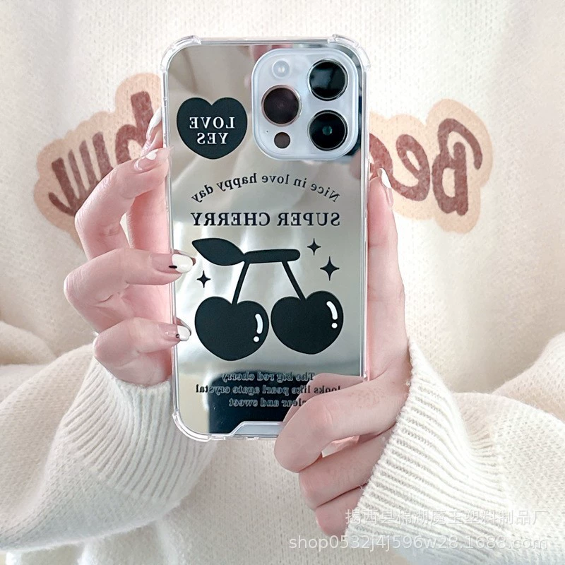 Чехол Cherry Mirror Pro для Apple iPhone 11-16 Pro Max, совместимый чехол с зеркальным эффектом