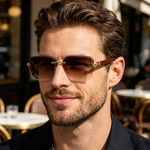 Neue modische eckige polarisierte Sonnenbrillen für Männer - persönlicher Trendy-Look mit Premium-Gefühl, UV-Schutz für draußen und Angeln, Herren-Sonnenbrille für den Export