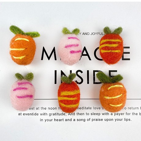 Nepal Custom Needle Felted Wool felt poking cute carrot handmade radish finished