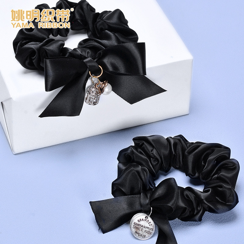 Venta al por mayor Yao Ming cinta en blanco y negro cuerda poliéster de alta densidad con flores caja de regalo accesorios cinta de embalaje cinta de arco