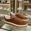 Brown, suede