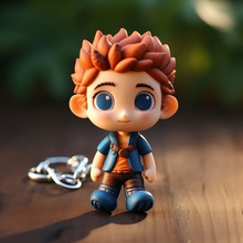 盲盒公仔定制塑胶PVC红发少年手办潮流摆件动漫模型收藏迷你