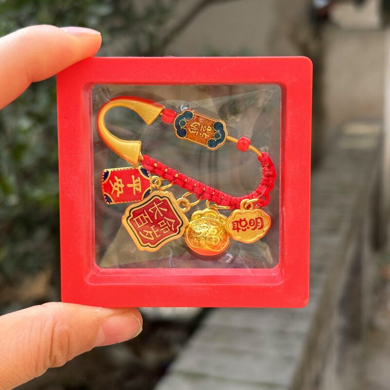 National tide pregnant women tassel pin anti-fright praying baby safety pin safety brooch pendant children's pendant