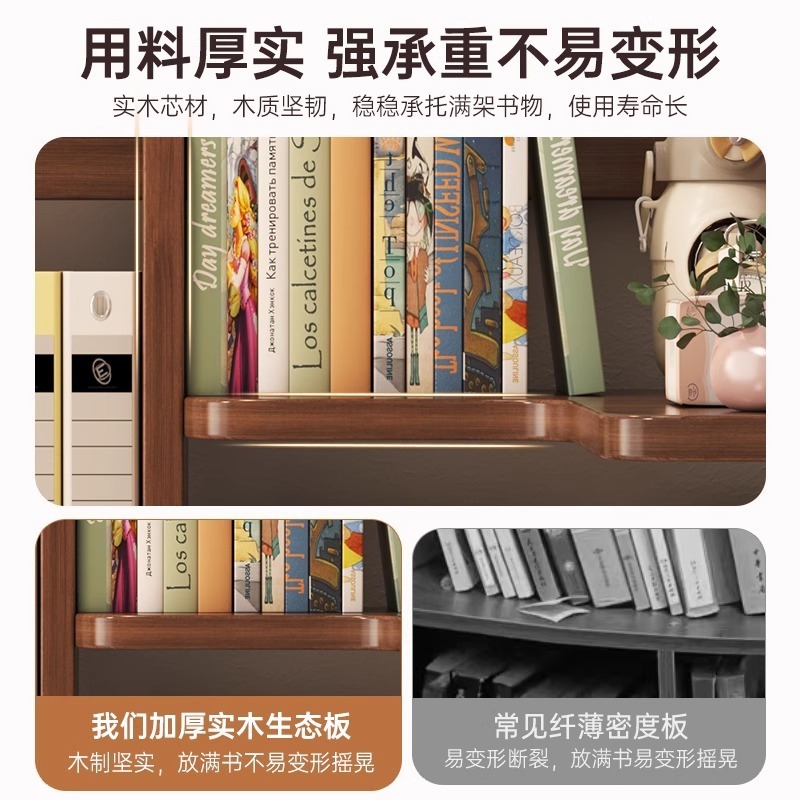 桌面置物架转角学生家用书桌简易收纳储物柜子办公室桌上工位书架|undefined
