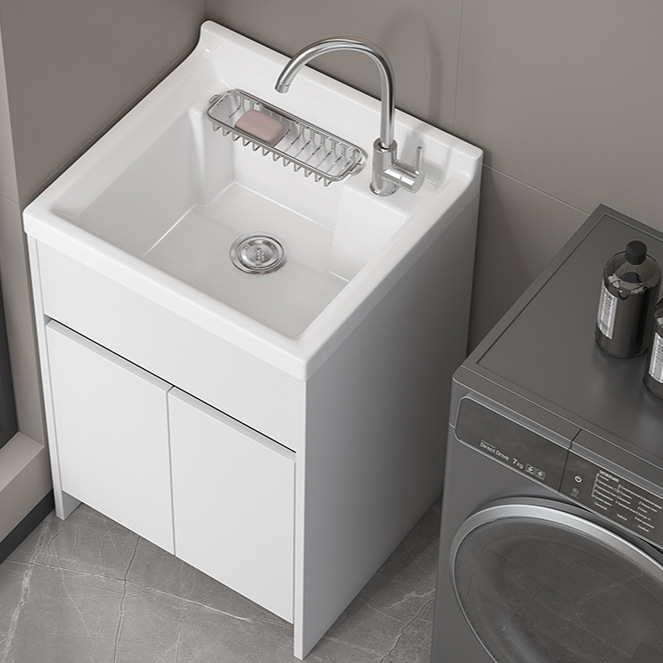 Balcony Laundry Sink Honeycomb Aluminum Laundry Ceramic Washbasin Large Sink Small Floor-Standing Deep Integrated Basin