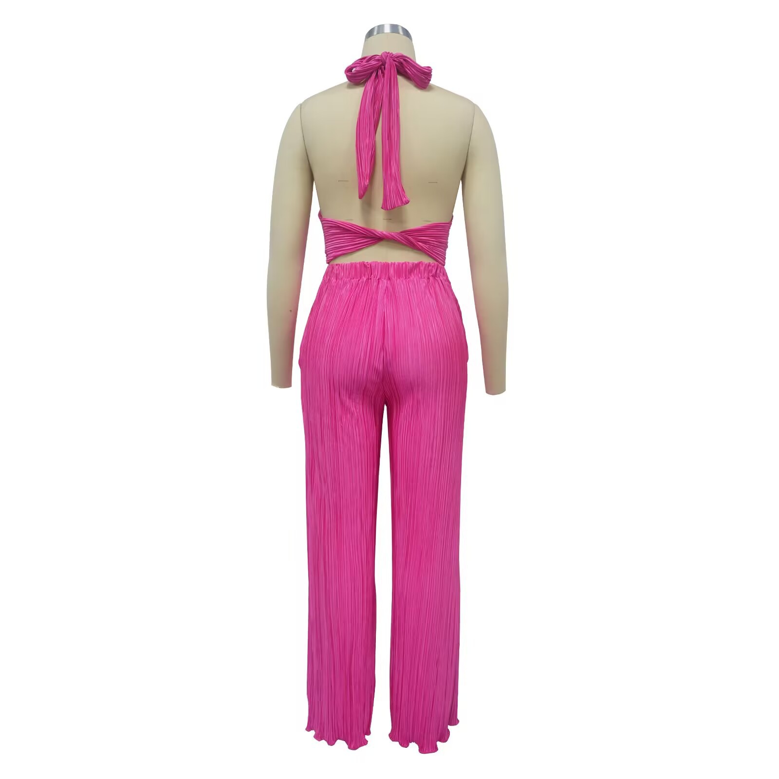 Daily Women's Sexy Solid Color Spandex Polyester Pocket Pants Sets Pants Sets display picture 4