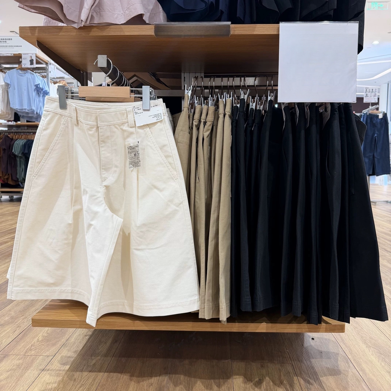 High-Quality Summer Women's Knit Pleated Mid-Waist Slimming Straight-Leg Five-Point Pants Wide-Leg Cargo Shorts 485178 High-Quality Summer Women's Knit Pleated Mid-Waist Slimming Straight-Leg Five-Point Pants Wide-Leg Cargo Shorts 485178