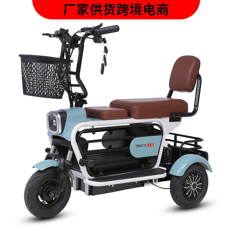 Electric Tricycle Household Battery Small Fully Closed Canopy Disabled Elderly Adult Male and Female Parent-Child Pet Car