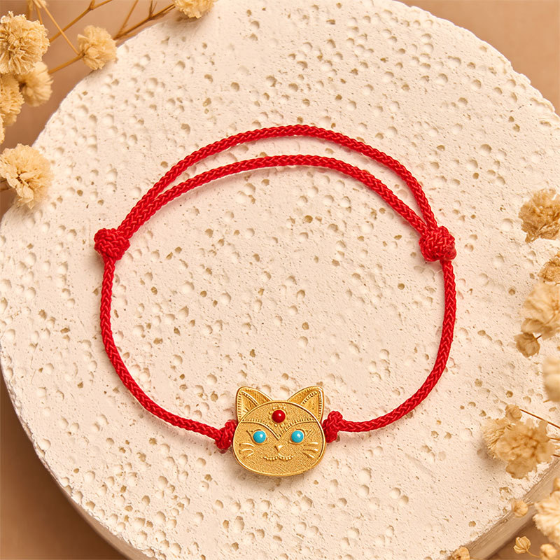925 silver gold plated big cat head