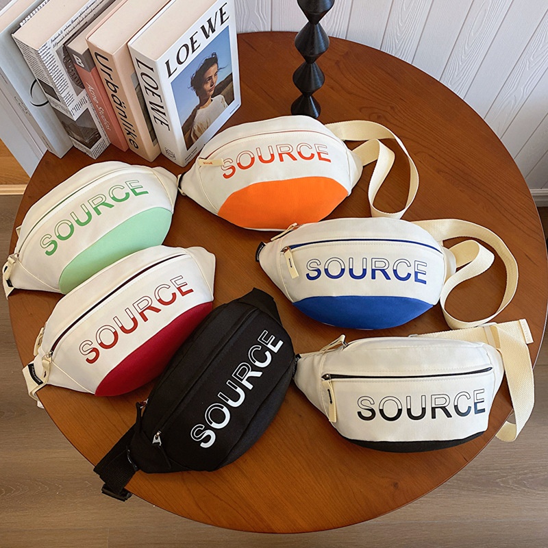Student Chest Bag, Trendy Korean Style Fashion Waist Bag for Girls, Versatile and Stylish Cute Crossbody Bag, Casual Printed Shoulder Bag